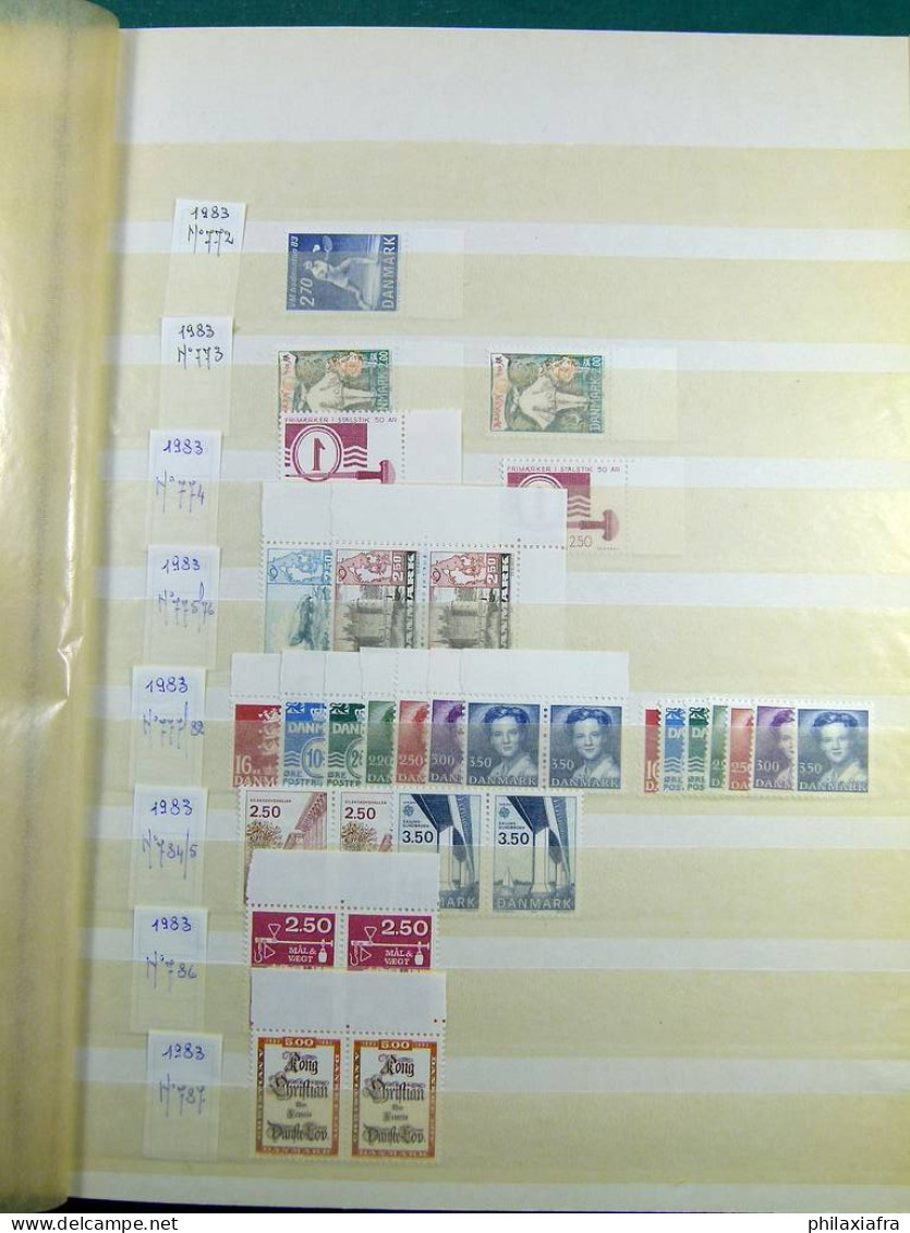 Collection Danemark, de 1990 à 1990, sur album, avec timbres neufs et oblitéré