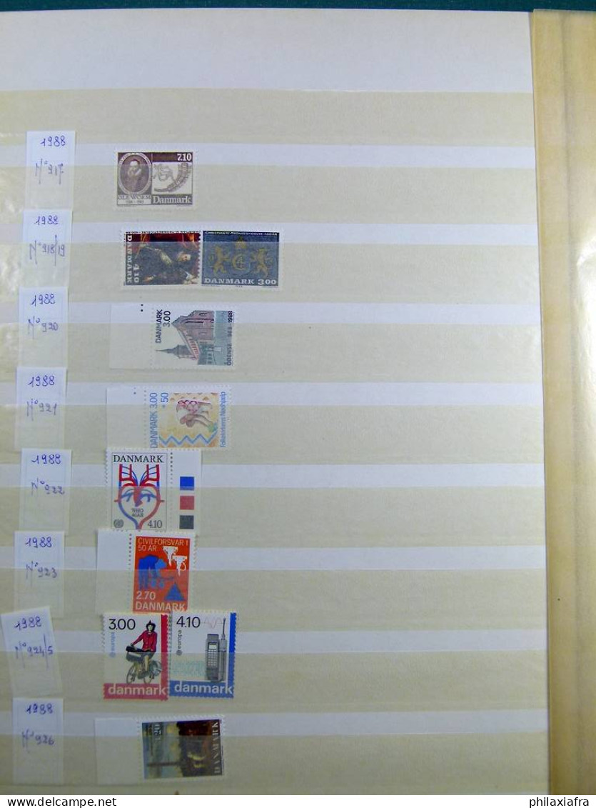 Collection Danemark, de 1990 à 1990, sur album, avec timbres neufs et oblitéré