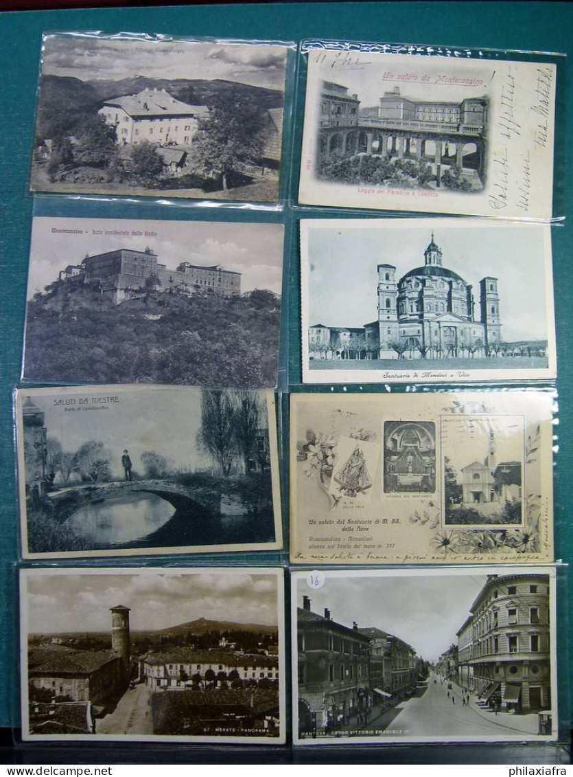 Lot Italie 100 cartes postales, voyagè et non voyagè, du début des 900