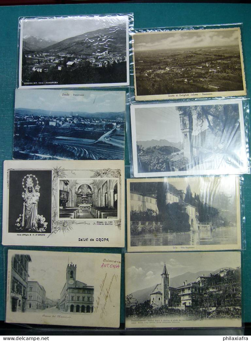 Lot Italie 100 cartes postales, voyagè et non voyagè, du début des 900