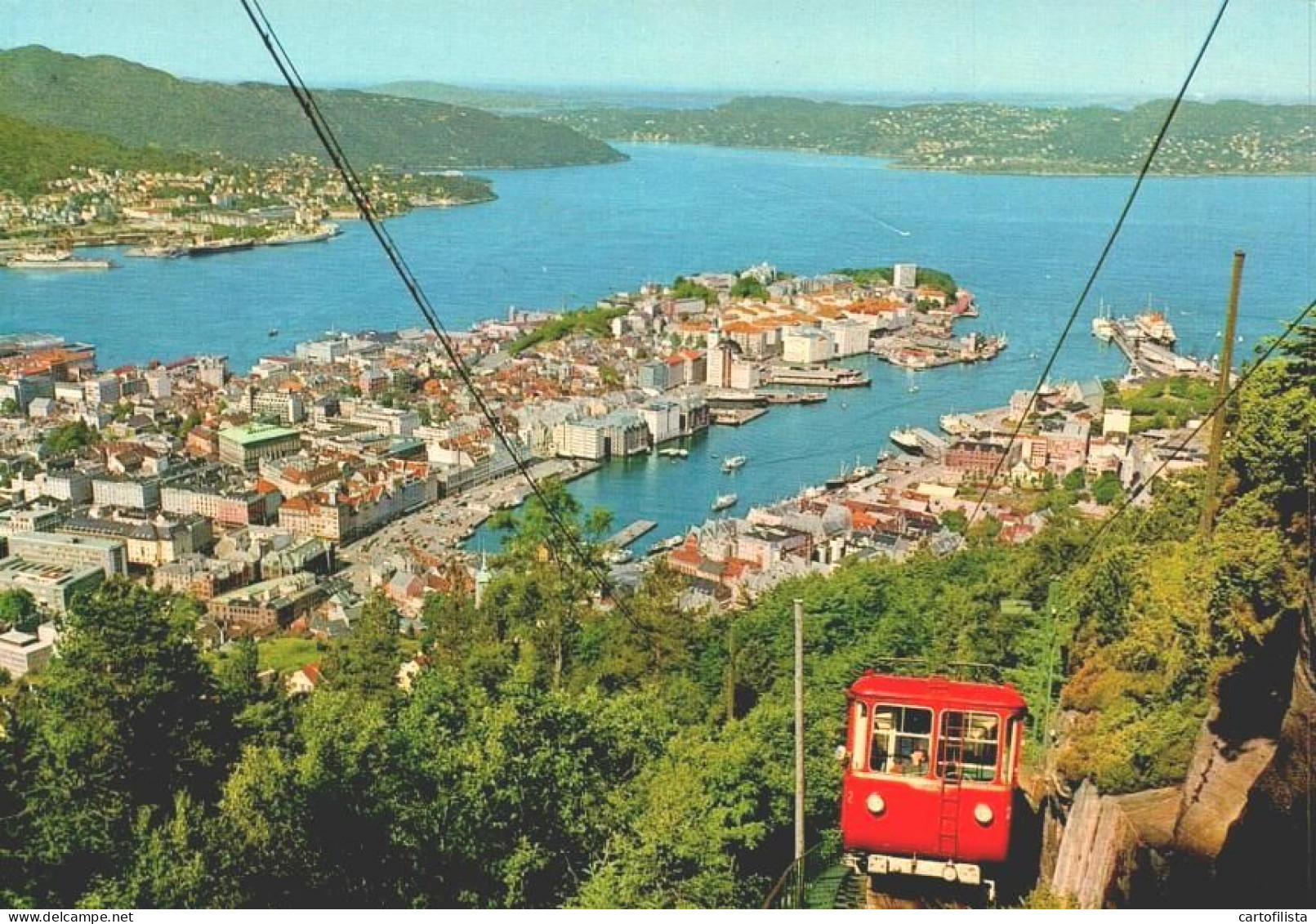 BERGEN, Norway - View From Floien   ( 2 Scans ) - Norvège