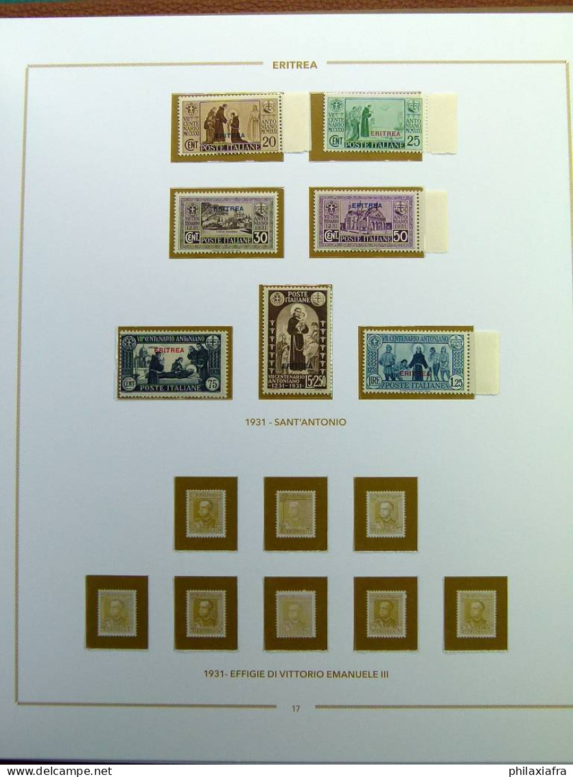 Collection Érythrée album timbres neufs** serié cpl, très haute CV