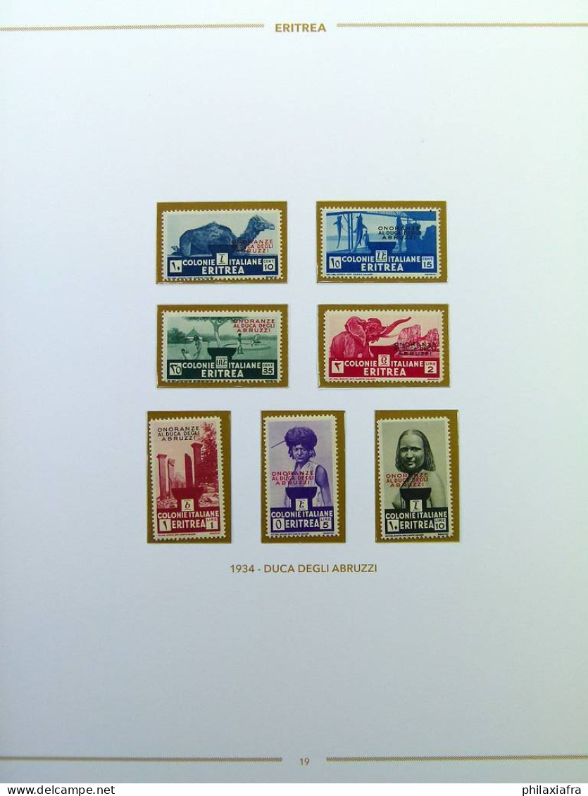 Collection Érythrée album timbres neufs** serié cpl, très haute CV
