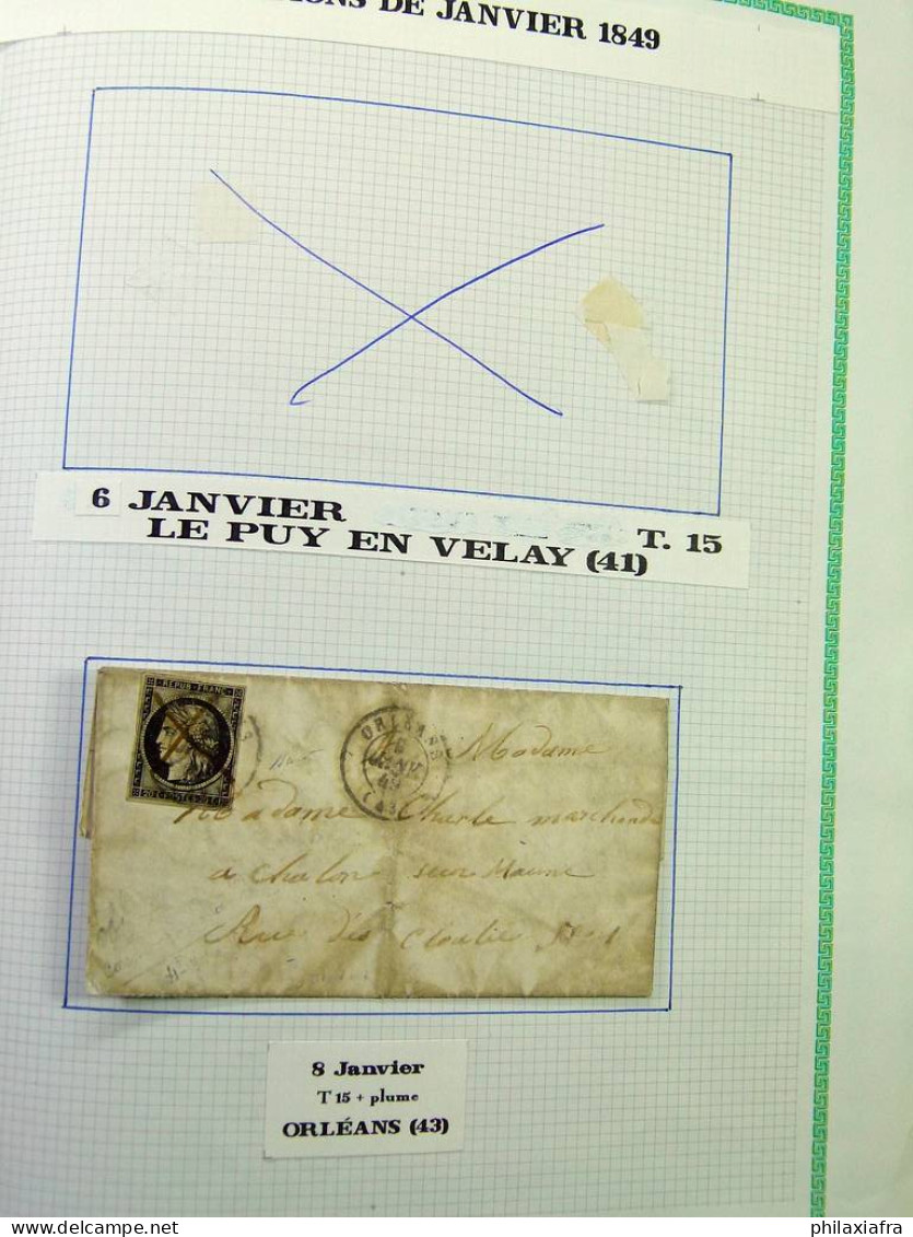 Lot France Lettres émises En Janvier 1849 Premier Mois D'utilisation Des Timbres - Collections