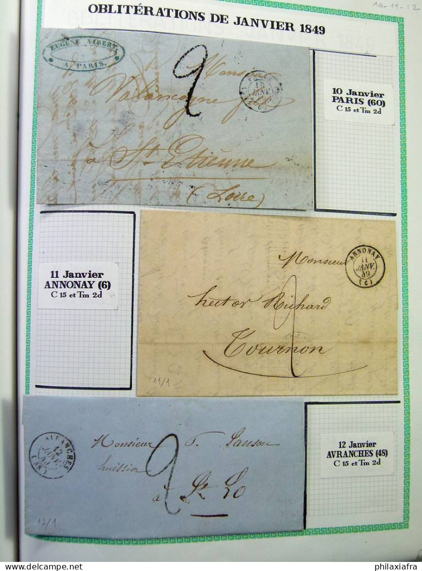 Lot France Lettres émises En Janvier 1849 Premier Mois D'utilisation Des Timbres - Collezioni