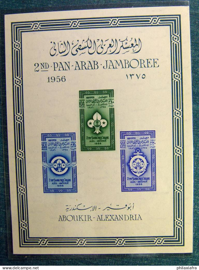 1956 Egypte BF Du Congrès Scout, PAN-Arab Jamboree, Dent. Et Non Dent. Mi 8A-8B  - Other & Unclassified