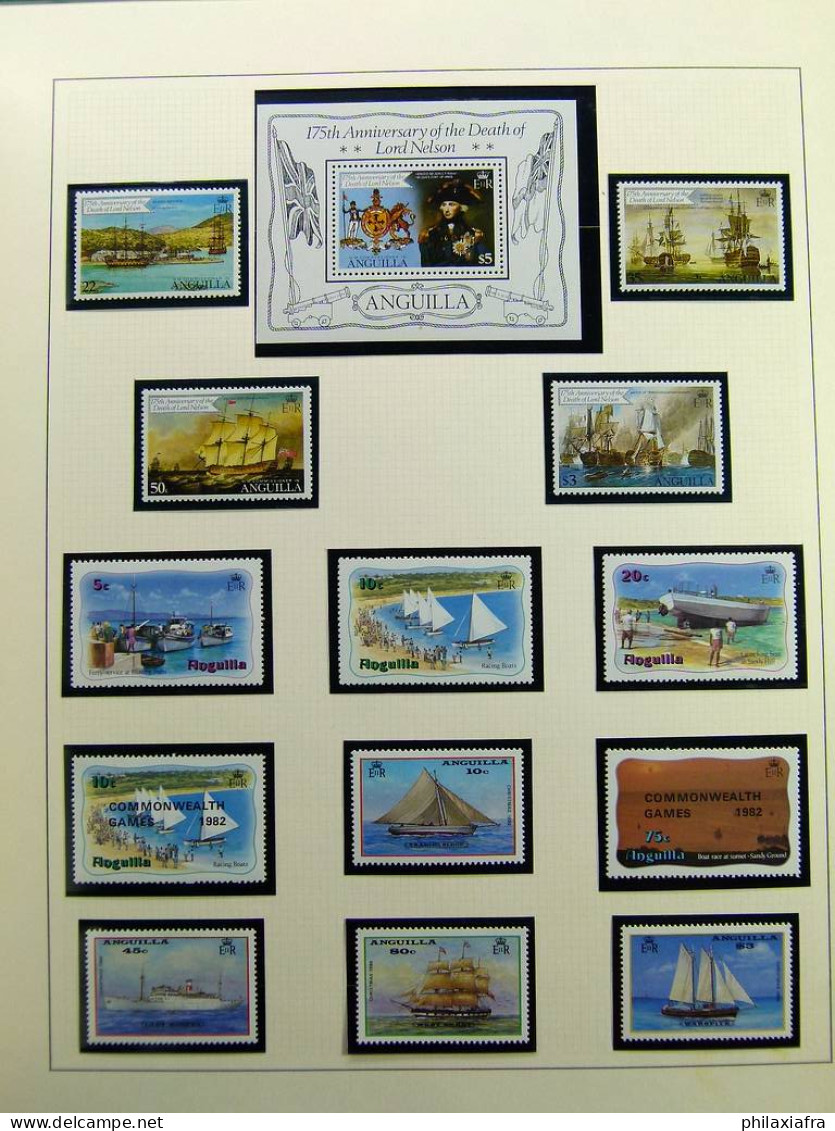 Collection théme Navires timbres, neufs*/** oblitéré période coloniale Antilles 