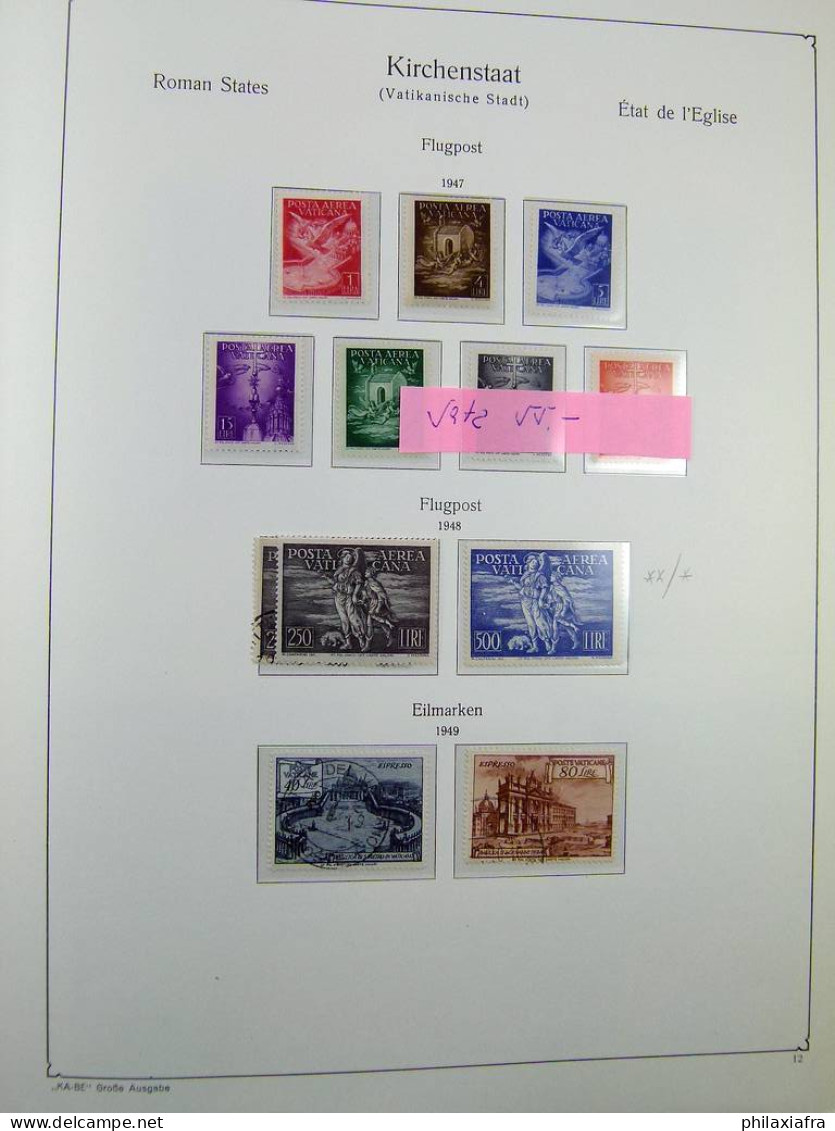 Collection Vatican album 1929-67, timbres, neufs */** et oblitéré séries cpl CV