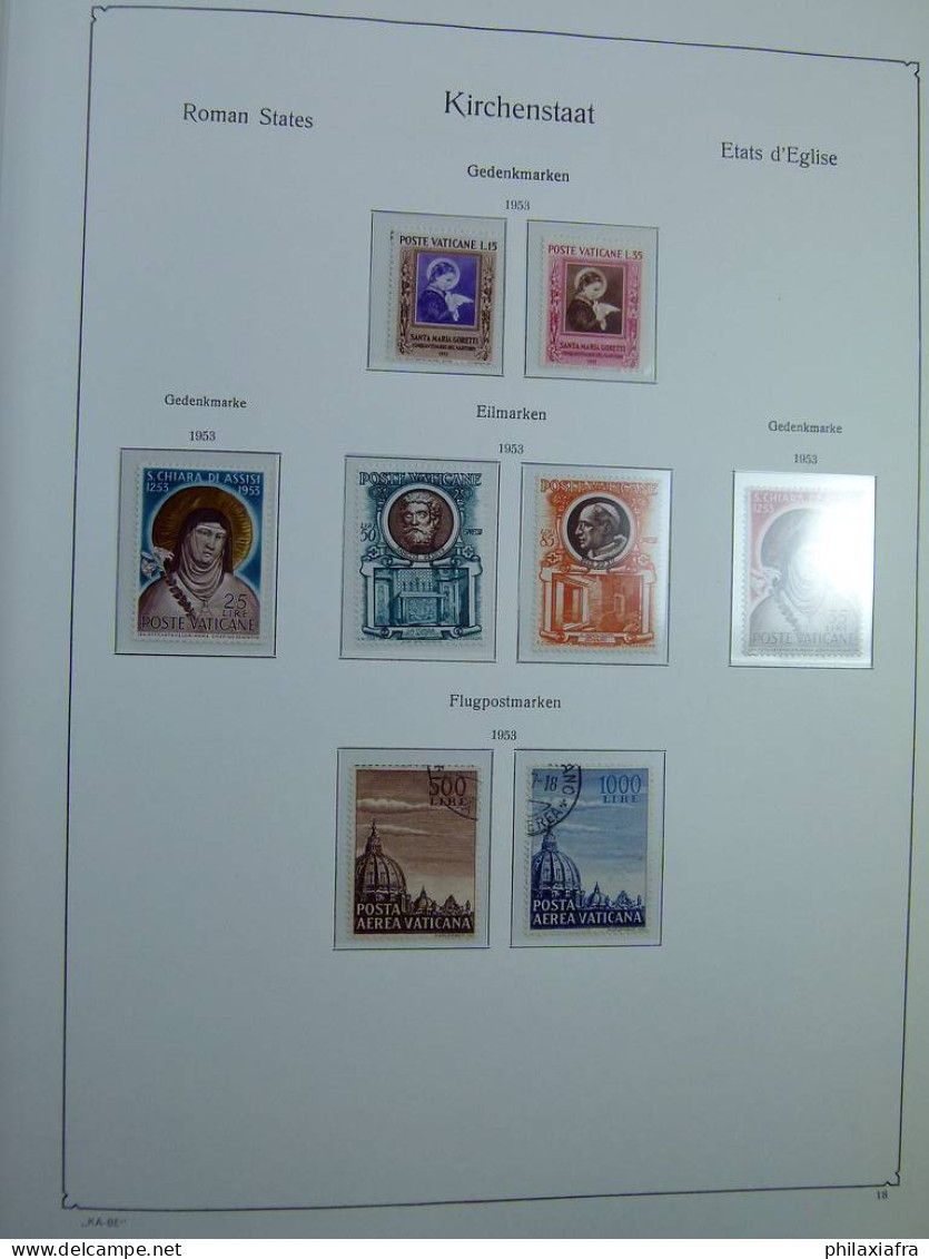 Collection Vatican album 1929-67, timbres, neufs */** et oblitéré séries cpl CV