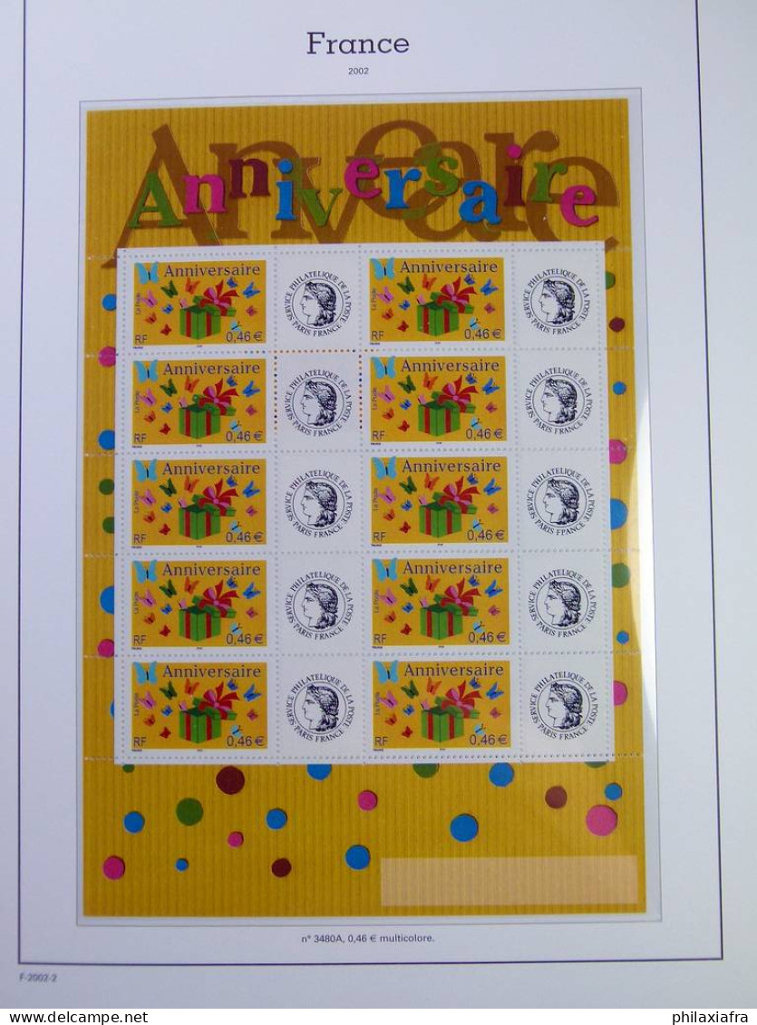 Lot France 2000-2004 timbres avec vignettes personnalisées et minifeuilles**