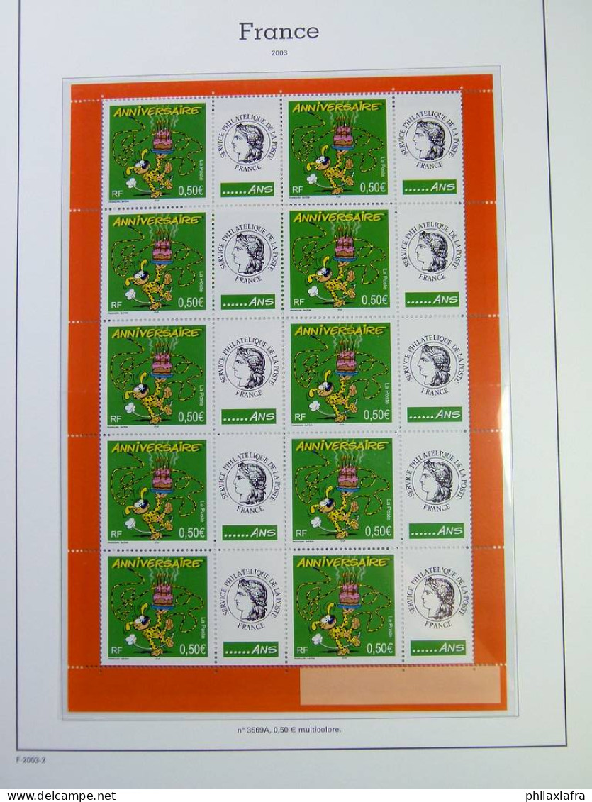 Lot France 2000-2004 timbres avec vignettes personnalisées et minifeuilles**
