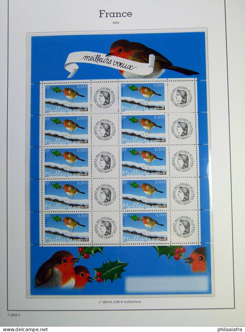 Lot France 2000-2004 timbres avec vignettes personnalisées et minifeuilles**