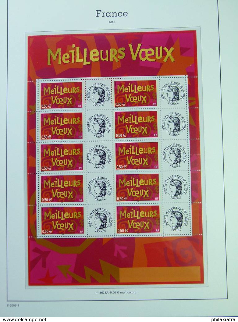 Lot France 2000-2004 timbres avec vignettes personnalisées et minifeuilles**