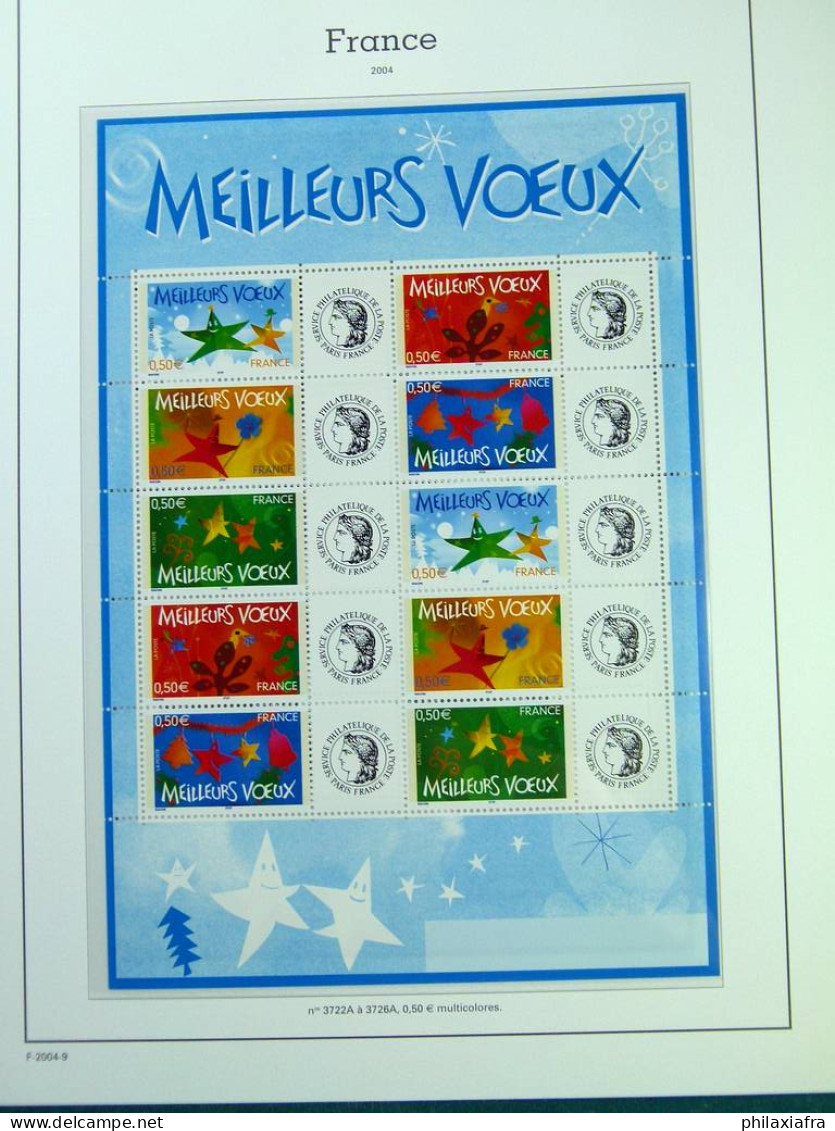 Lot France 2000-2004 timbres avec vignettes personnalisées et minifeuilles**