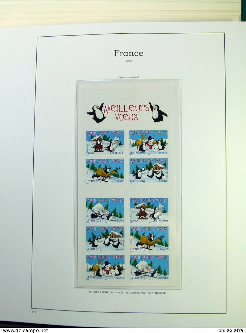 Collection France, sur pages d'album, de 2005 à 2007, timbres neufs ** livret BF