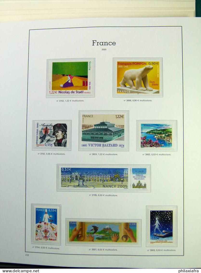 Collection France, sur pages d'album, de 2005 à 2007, timbres neufs ** livret BF