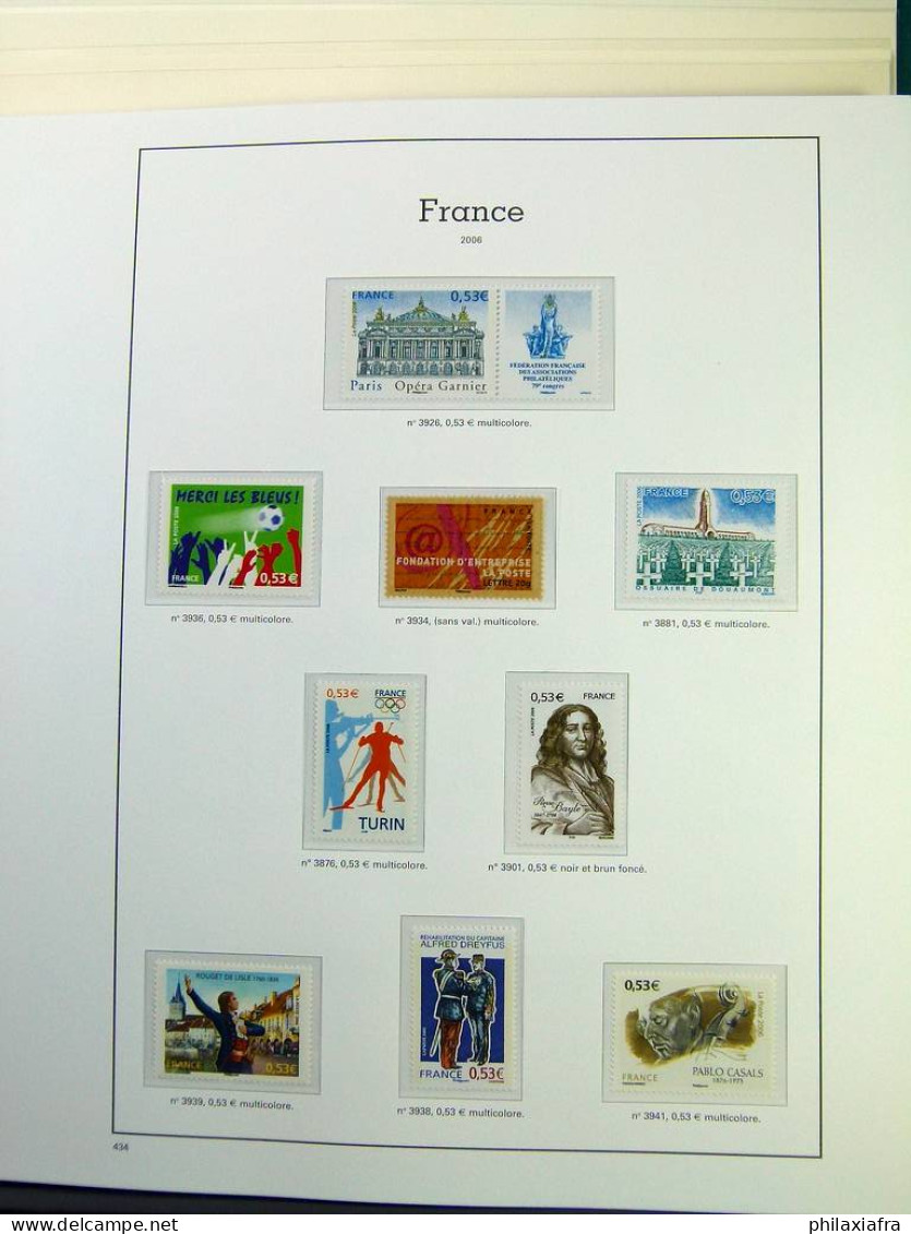 Collection France, sur pages d'album, de 2005 à 2007, timbres neufs ** livret BF