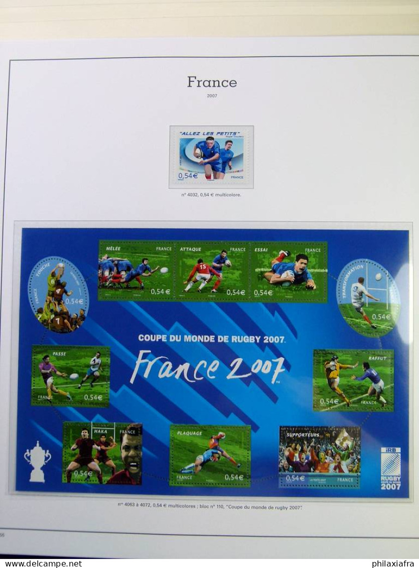 Collection France, sur pages d'album, de 2005 à 2007, timbres neufs ** livret BF