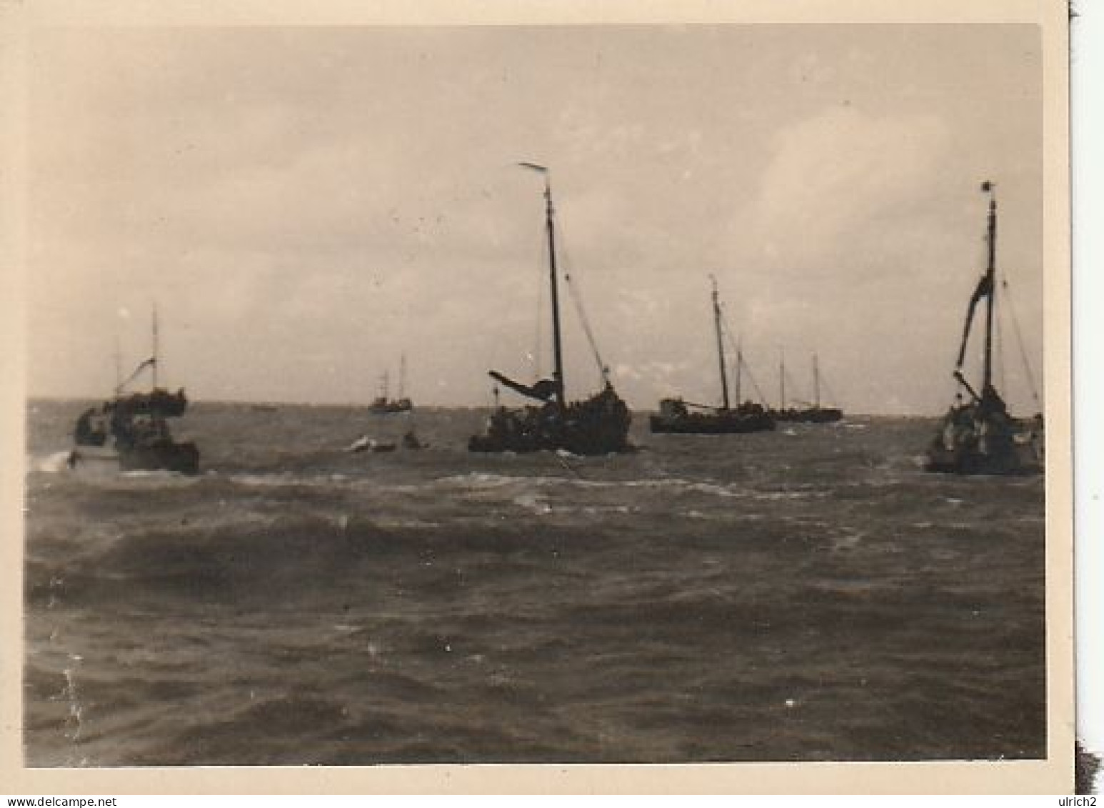 Foto Segelboote Fischerboote - Ca. 1940 - 8*5cm (69574) - Boats
