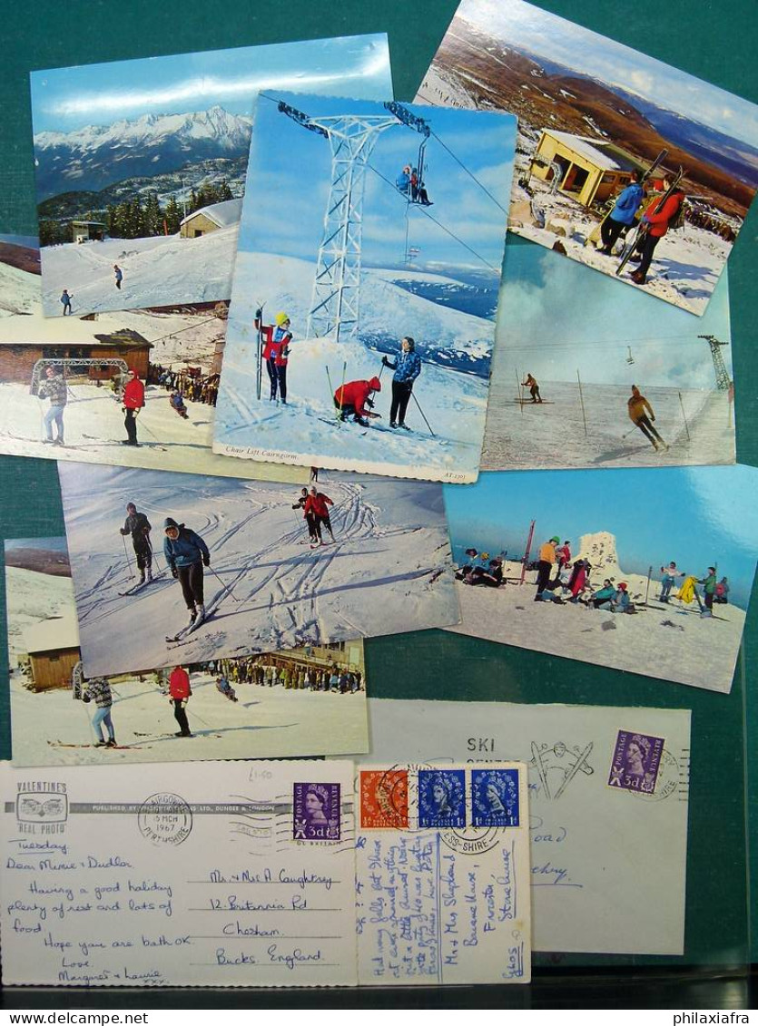 Collection Europe, enveloppes et cartes postales surtout thème ski de classiques