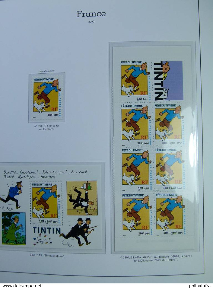 Collection France, pages d'album, timbres, livret BF neufs ** de 2000 à 2004.