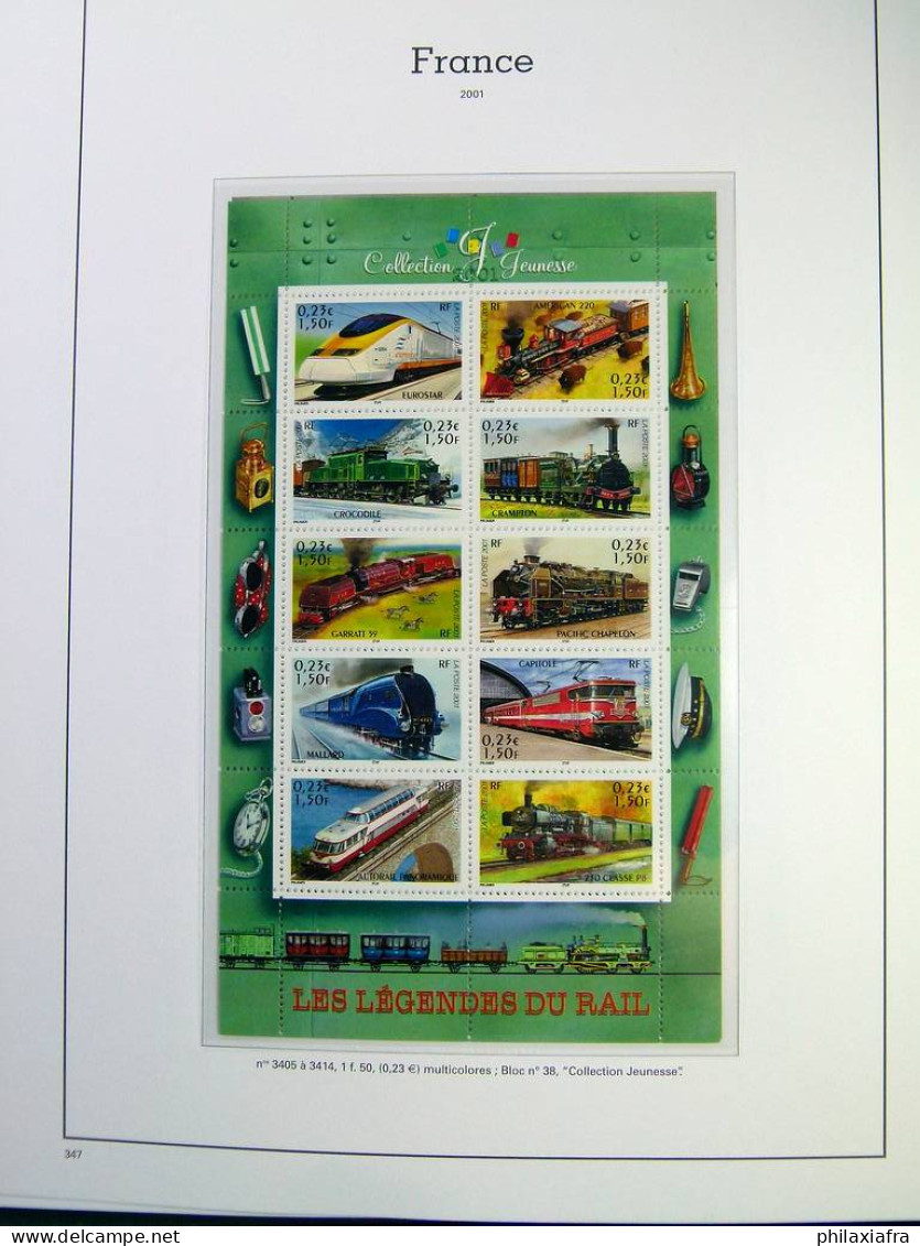 Collection France, pages d'album, timbres, livret BF neufs ** de 2000 à 2004.