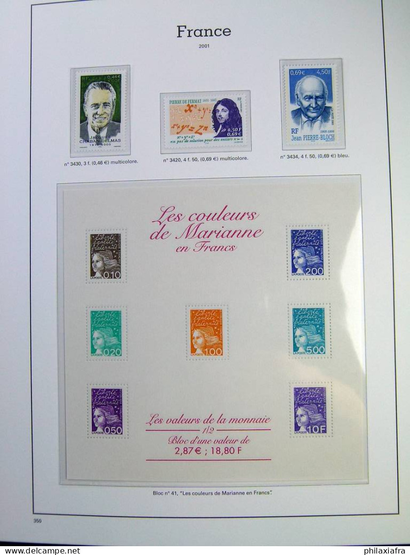 Collection France, pages d'album, timbres, livret BF neufs ** de 2000 à 2004.