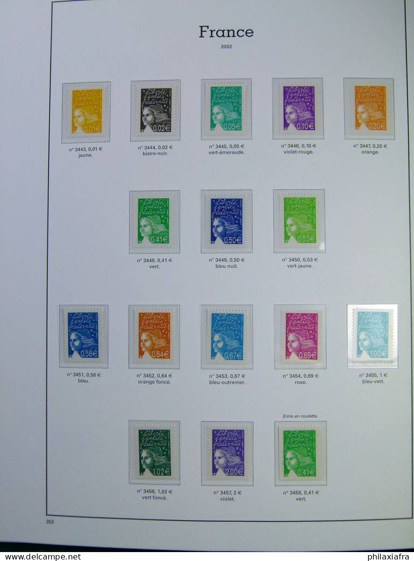 Collection France, pages d'album, timbres, livret BF neufs ** de 2000 à 2004.