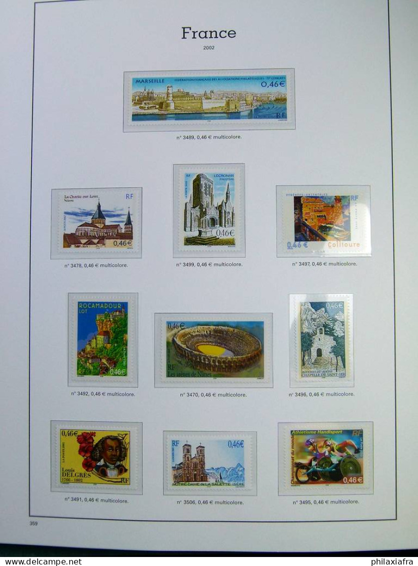 Collection France, pages d'album, timbres, livret BF neufs ** de 2000 à 2004.