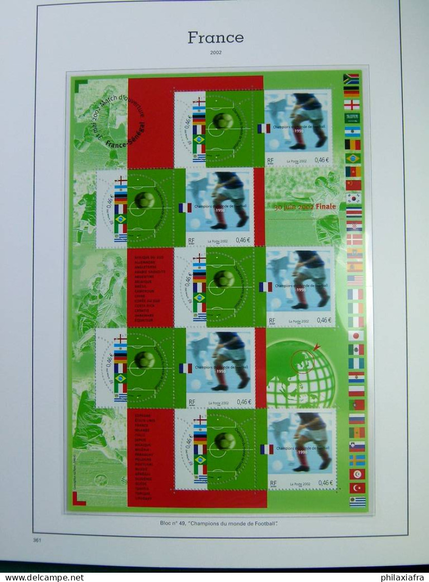 Collection France, pages d'album, timbres, livret BF neufs ** de 2000 à 2004.