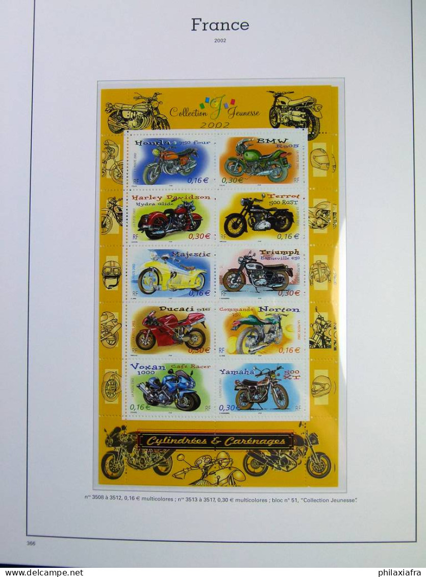 Collection France, pages d'album, timbres, livret BF neufs ** de 2000 à 2004.