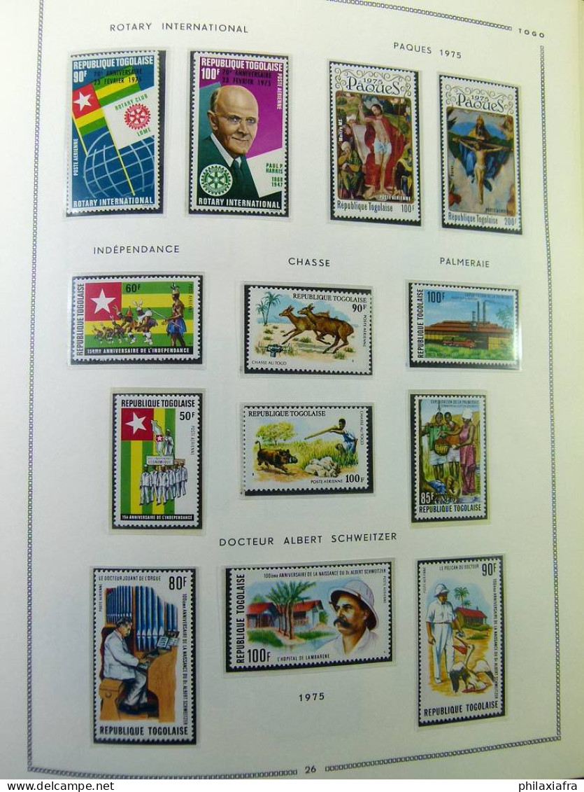 Collection Togo, sur album, de 1957 à 1990, avec timbres, neufs ** 
