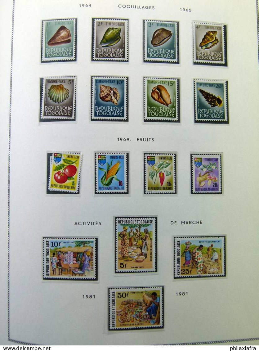 Collection Togo, sur album, de 1957 à 1990, avec timbres, neufs ** 