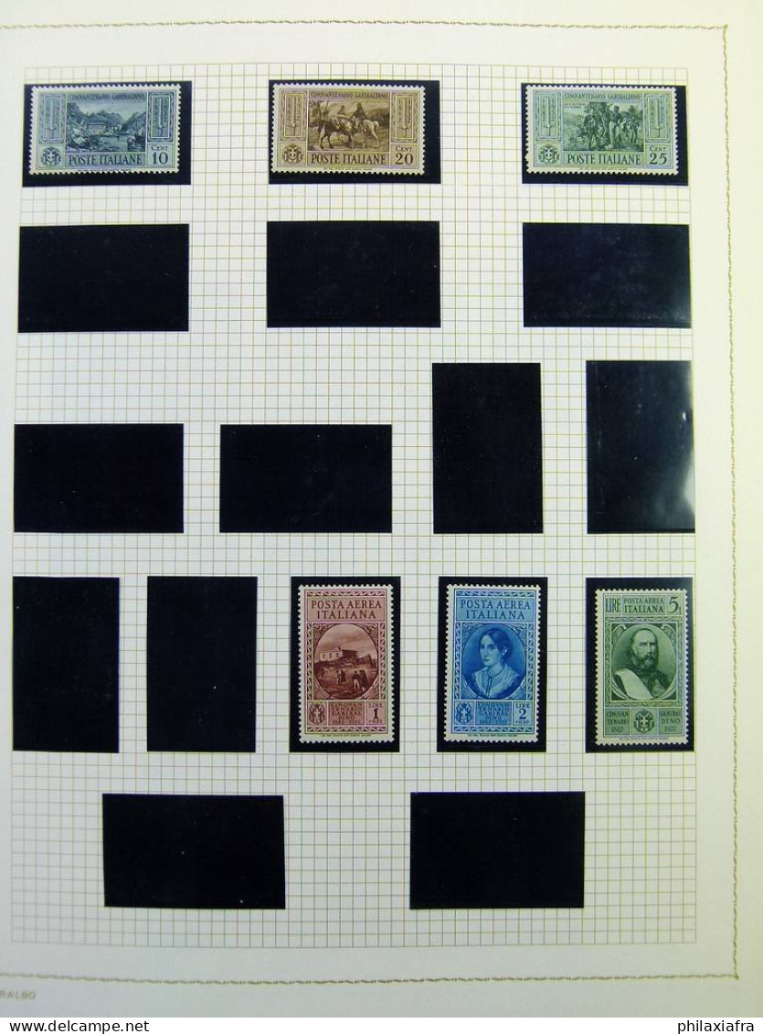 Collection Italie Royaume et Lieutenance album de 1912 timbres neuf** cpl Séries