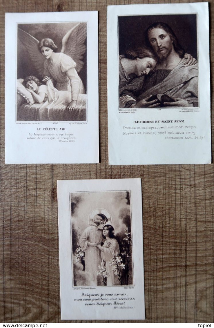 3 Images Pieuses (Réception  Et Premièrecommunion 1924 - 1925 - 1930) - Devotion Images