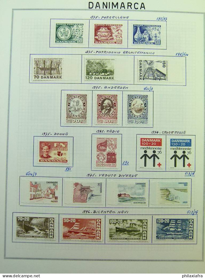 Collection Danemark album de 1969 à 2006 timbres d'abord neufs*/** puis** Valeur