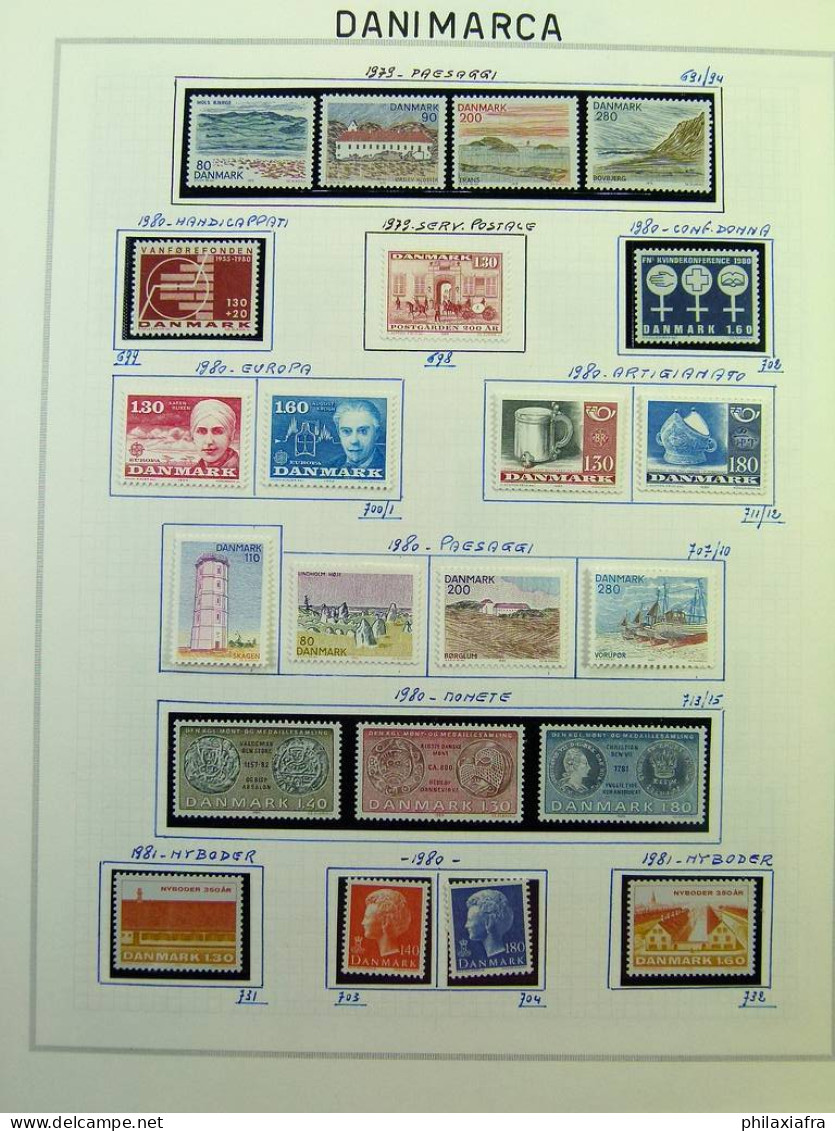 Collection Danemark album de 1969 à 2006 timbres d'abord neufs*/** puis** Valeur