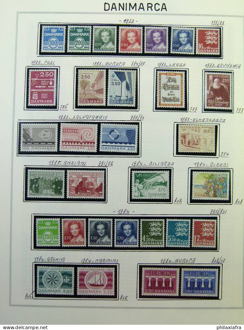 Collection Danemark album de 1969 à 2006 timbres d'abord neufs*/** puis** Valeur