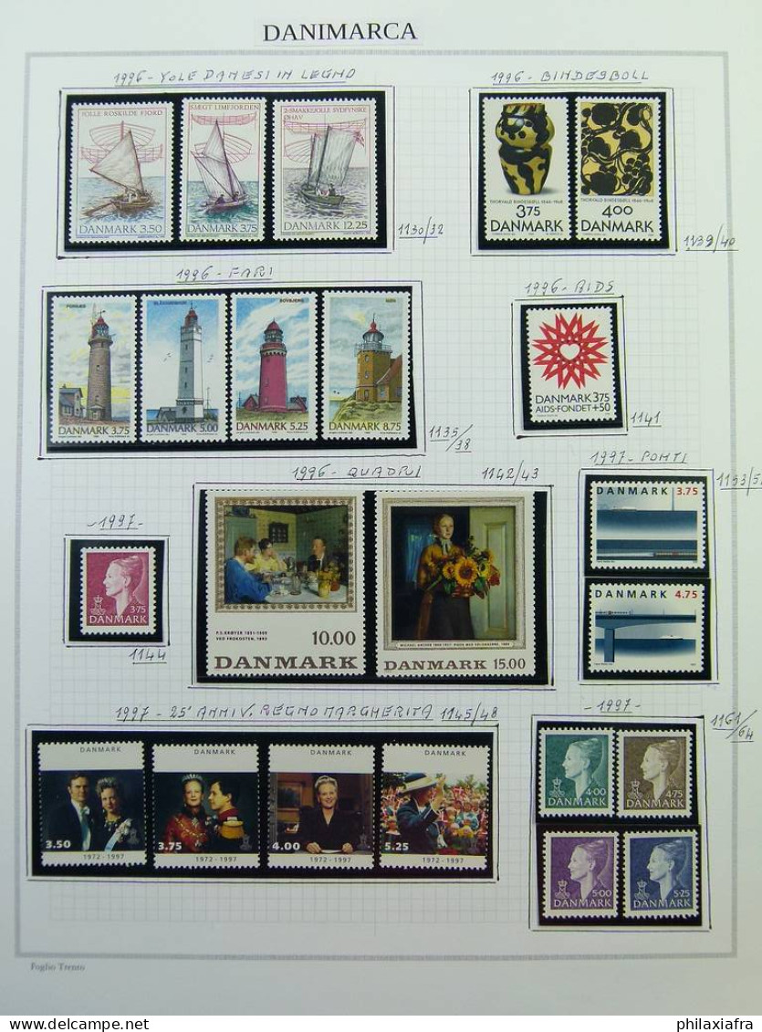 Collection Danemark album de 1969 à 2006 timbres d'abord neufs*/** puis** Valeur