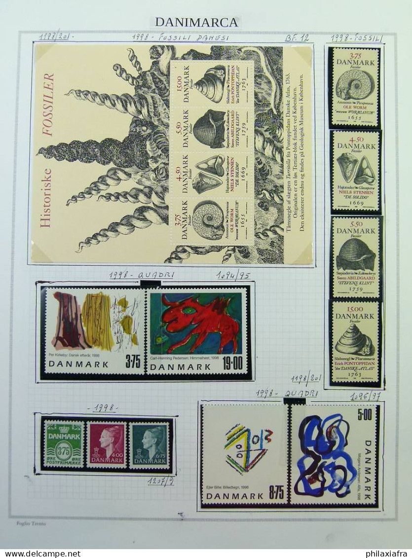 Collection Danemark album de 1969 à 2006 timbres d'abord neufs*/** puis** Valeur