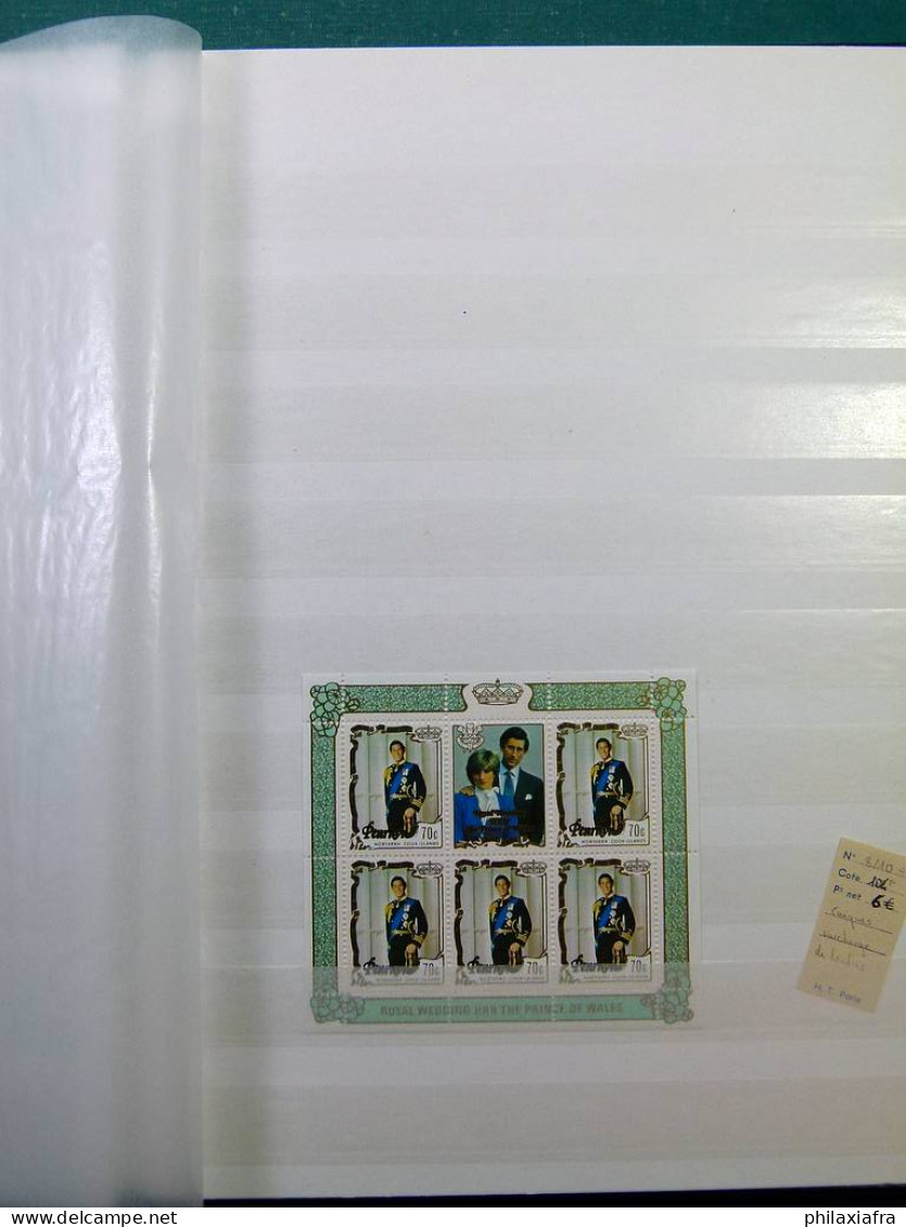 Collection thème Royal Wedding, classificateur, timbres, neufs ** et oblitéré