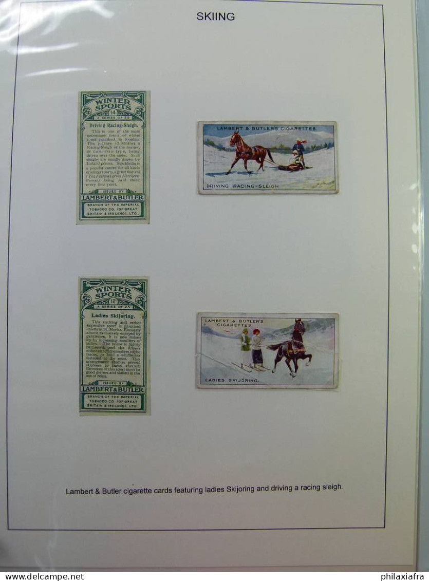 Collection SKI, d'une exposition, surtout timbres, cartes postales, enveloppes