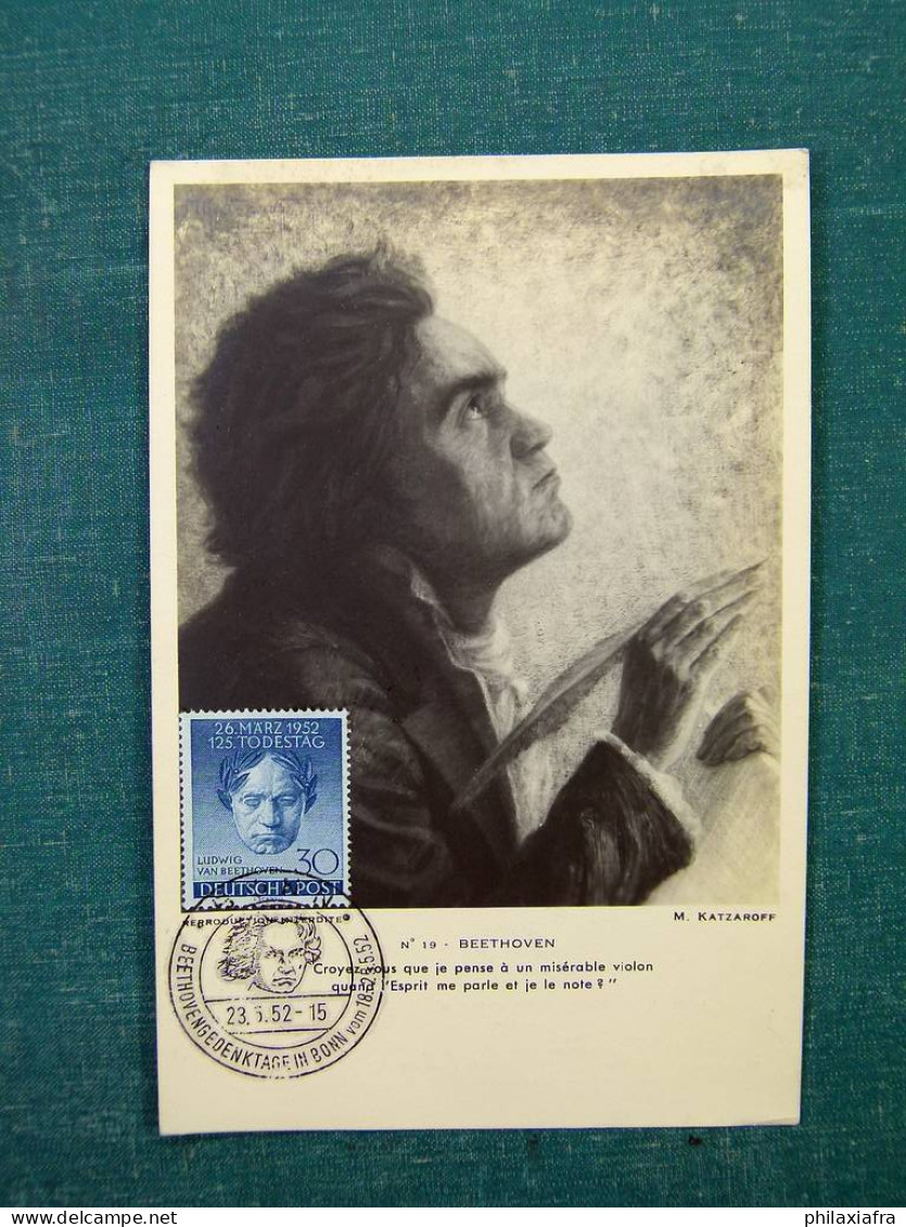 Lot Sur Le Thème De Beethoven, Avec 5 Cartes Postales Maximum De Berlin De 1952 - Other & Unclassified