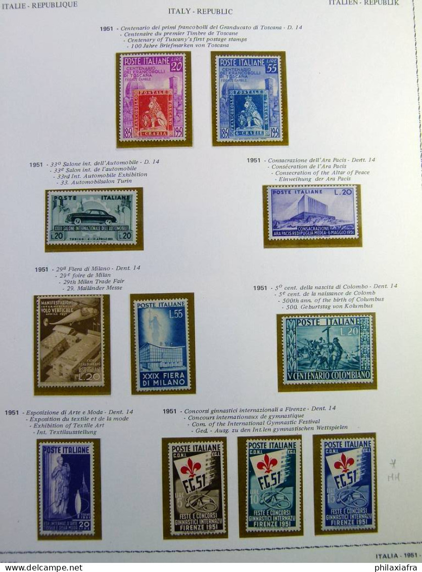 Collection République d'Italie album 1945-1968, timbres, surtout neufs** avancés