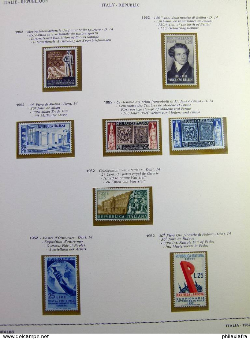 Collection République d'Italie album 1945-1968, timbres, surtout neufs** avancés