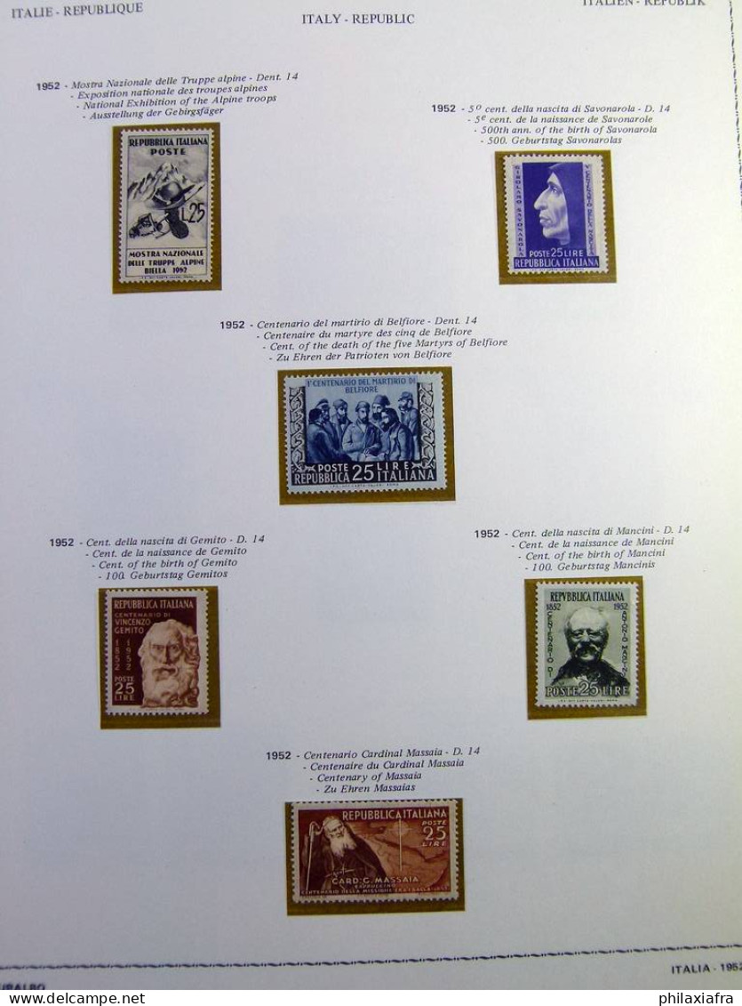 Collection République d'Italie album 1945-1968, timbres, surtout neufs** avancés