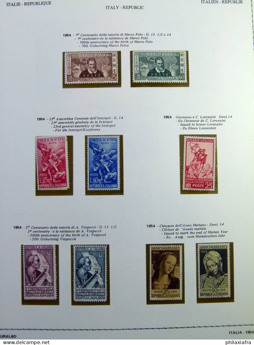 Collection République d'Italie album 1945-1968, timbres, surtout neufs** avancés