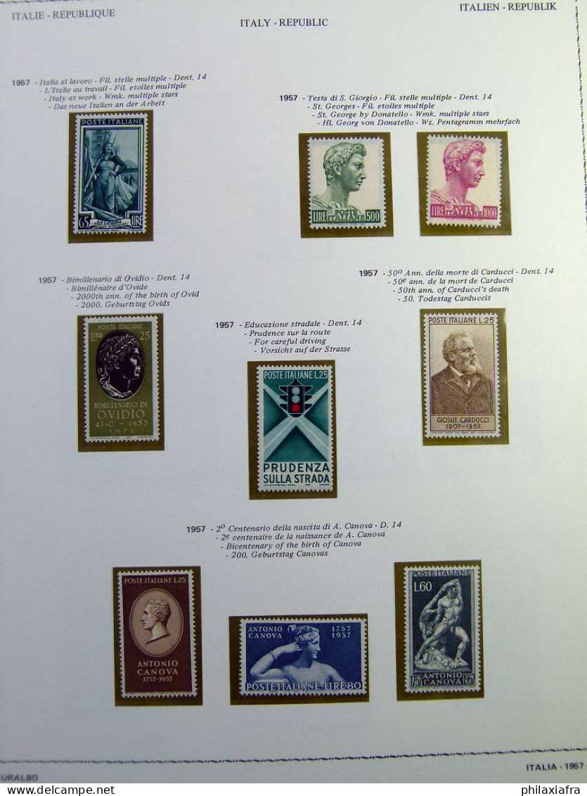 Collection République d'Italie album 1945-1968, timbres, surtout neufs** avancés