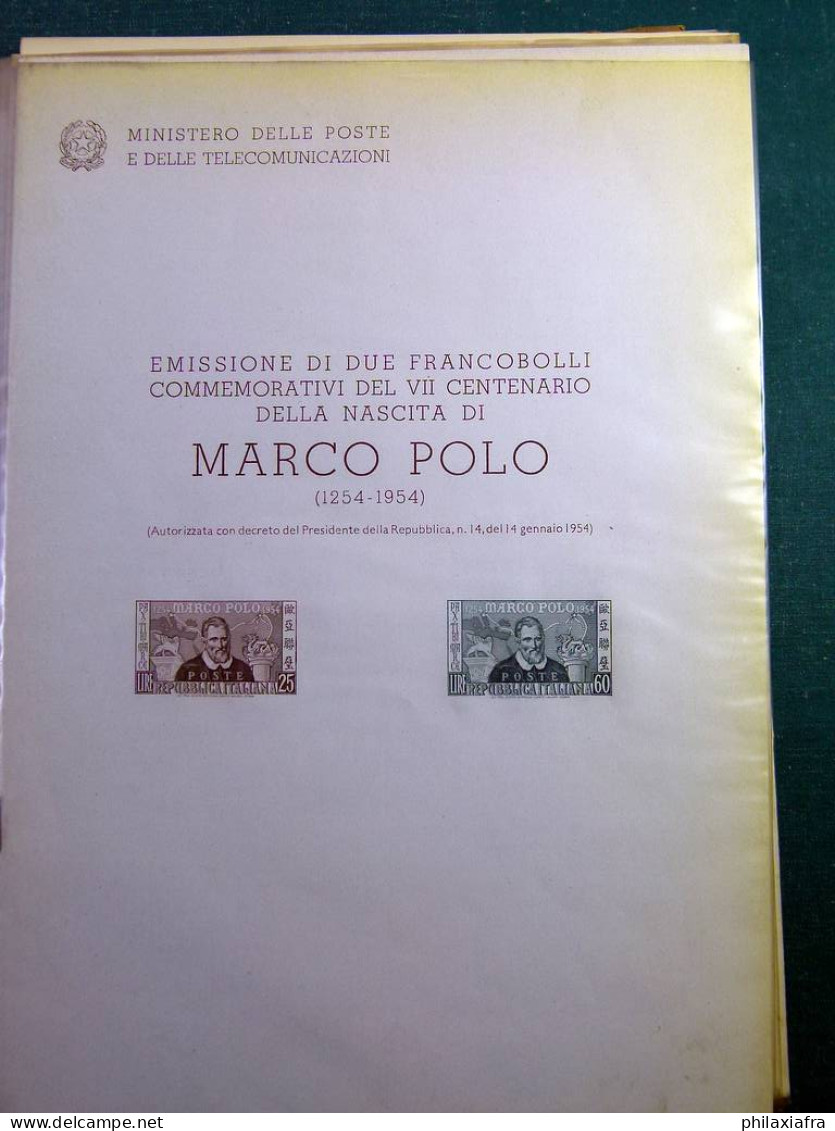 Collection République D'Italie 1954-57 Bulletins Officiels Ministère Poste - Autres & Non Classés