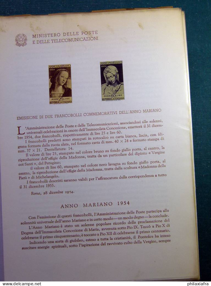 Collection République d'Italie 1954-57 bulletins officiels ministère Poste